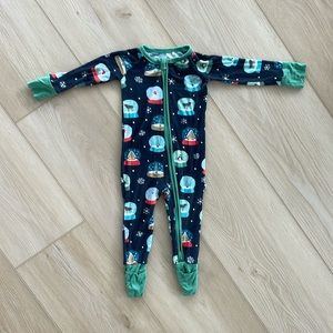 Kiki + Lulu Bamboo Convertible Footie Pajamas Christmas